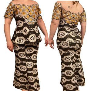 African Ghanaian Kente Mermaid Dress